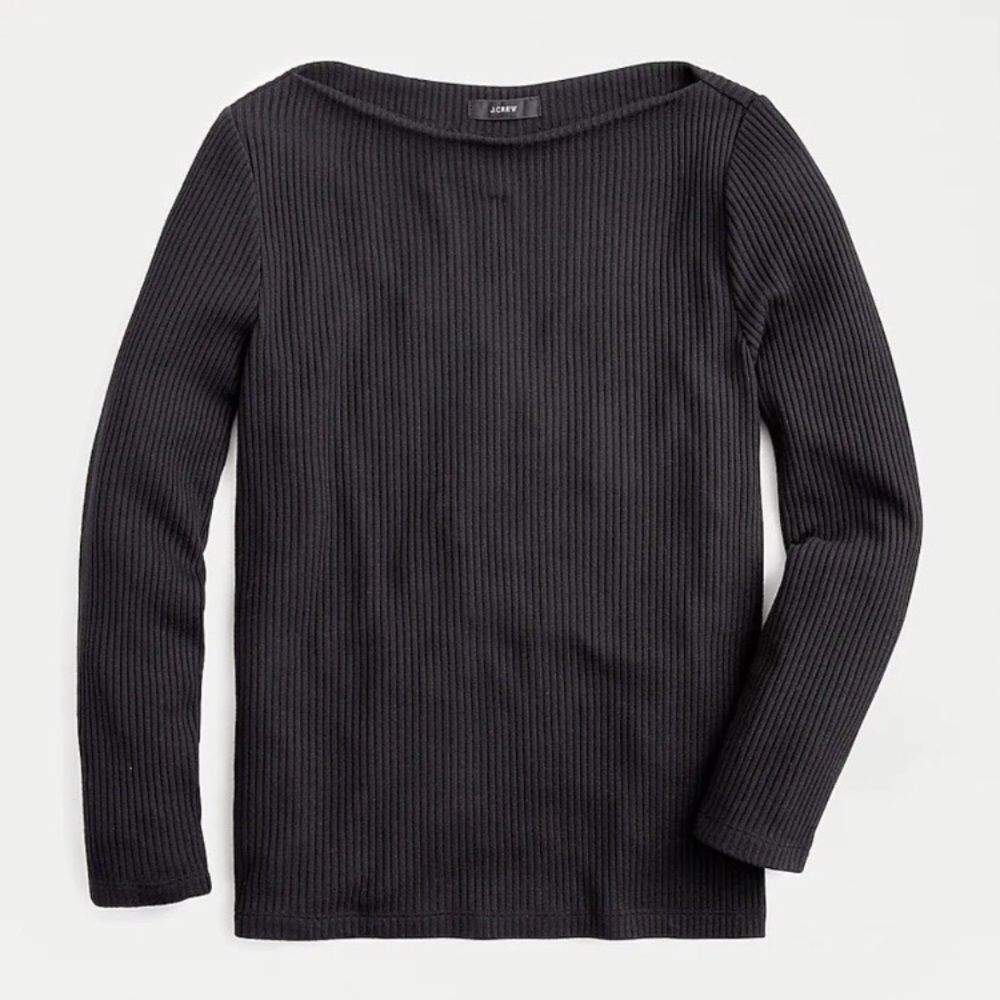 j crew ribbed bateau neckline t shirt